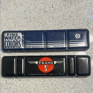 Prang and Milton Bradley and Company Watercolor Sets.